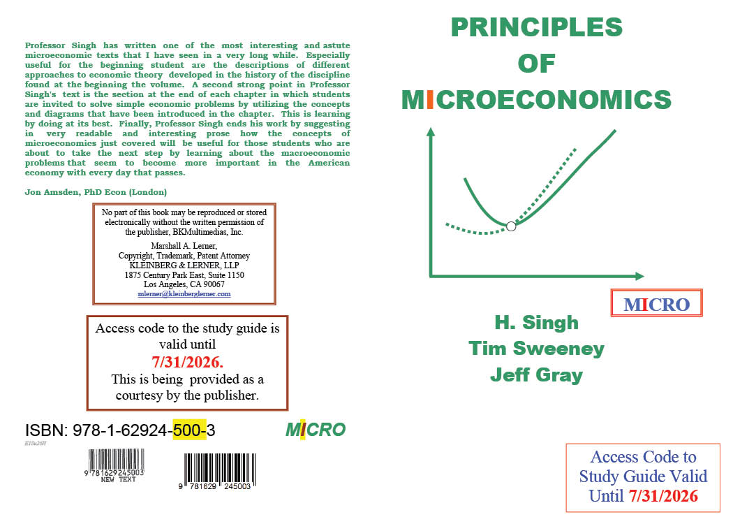 Text Book Microeconomics Summer 2026