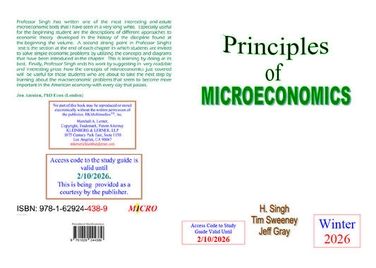 Text Book Microeconomics Winter 2026